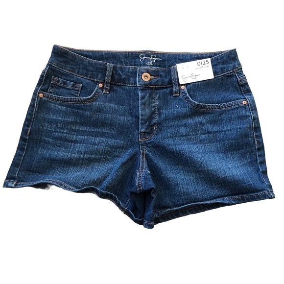 Jessica Simpson Charmer Denim Short Dark Wash Stretch Size 0/25 Summer Casual - Picture 1 of 4
